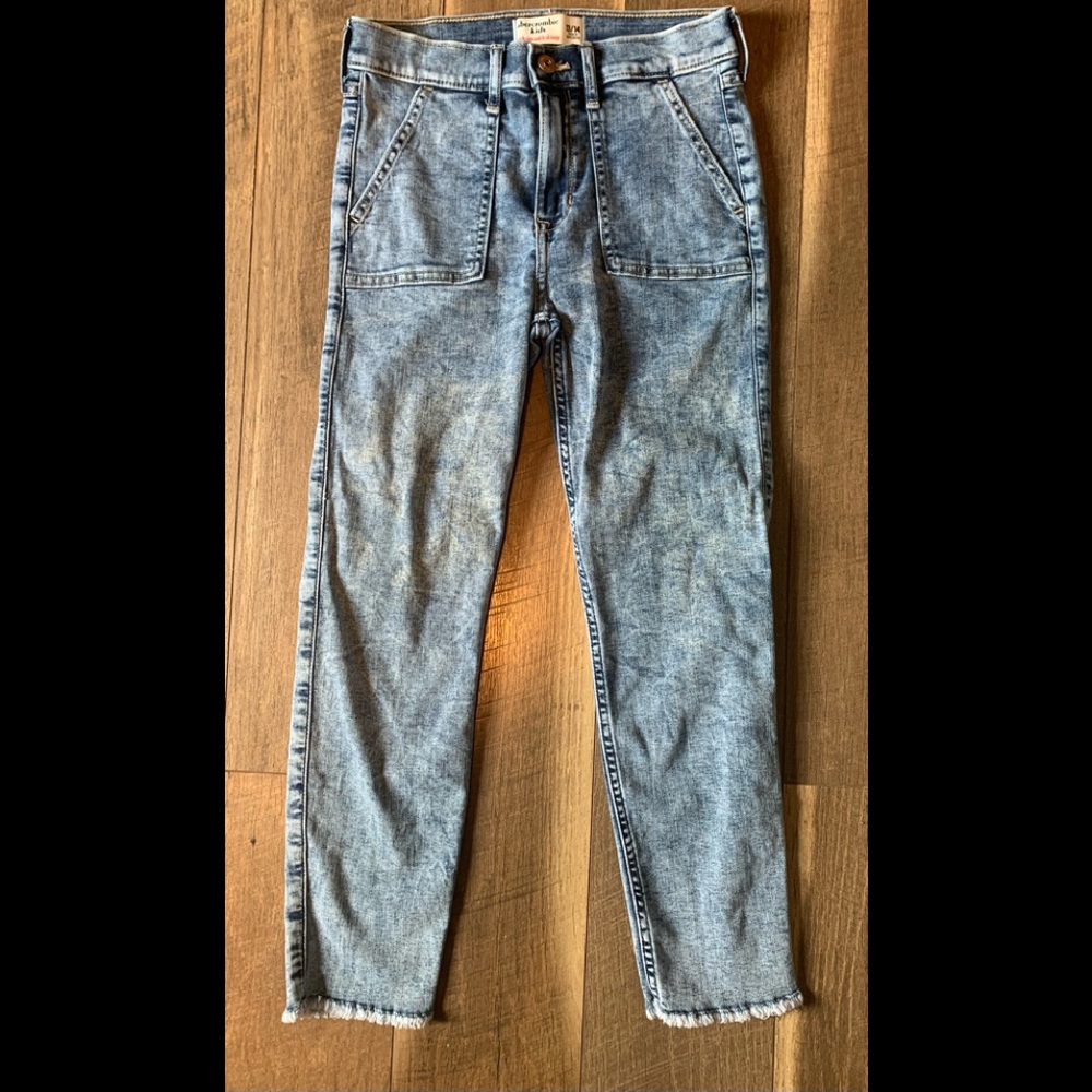 Girls Abercrombie Kids High Rise Ankle Skinny Jean